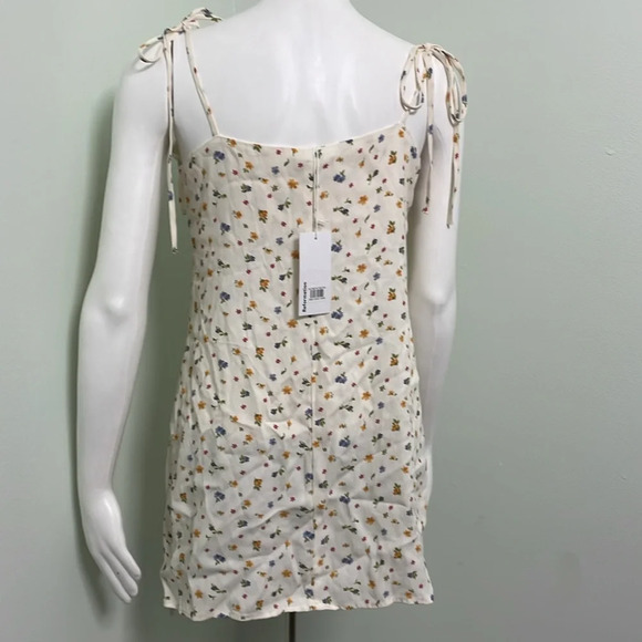Reformation Chandler Floral Minidress In Winnie Medium NEW - Picture 5 of 7